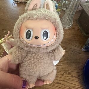 Plush Bunny-Costume Small Pet Toy - Beige
